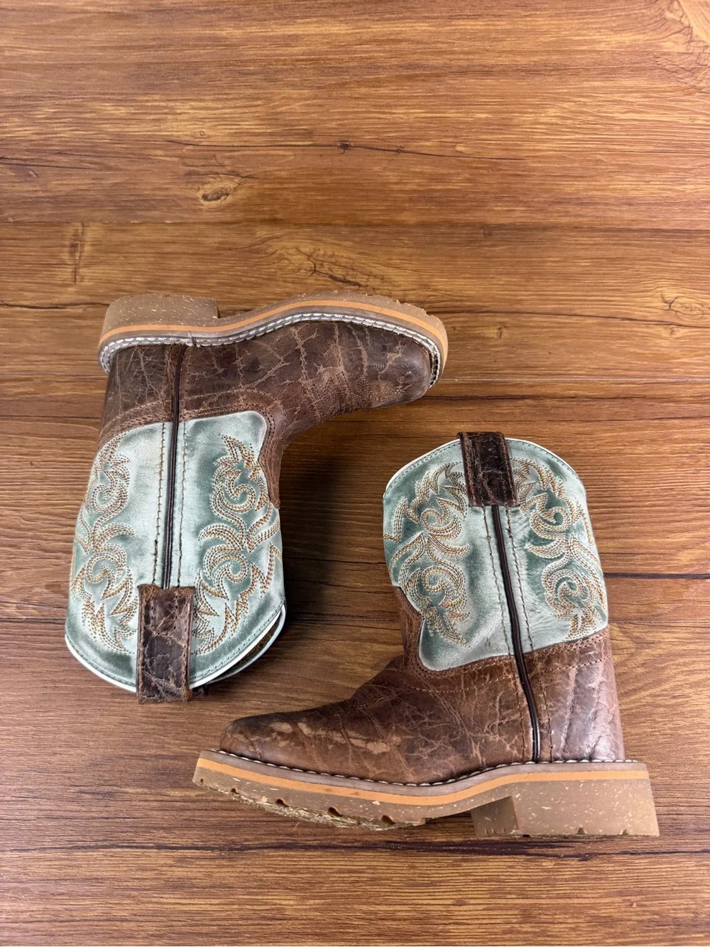 Dan Post Square Toe Cowboy Boots Boy’s Size 9C Shoes
